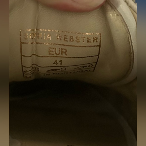 Sophia Webster Leather White Floral Sneakers - Picture 6 of 8